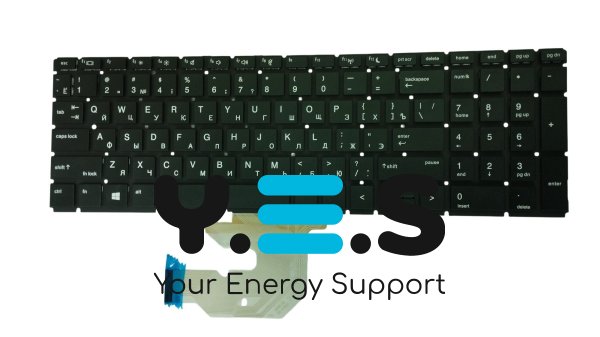 Клавіатура для ноутбука HP 450 (G6), чорна, з підсвічуванням, без рамки, розкладка RU