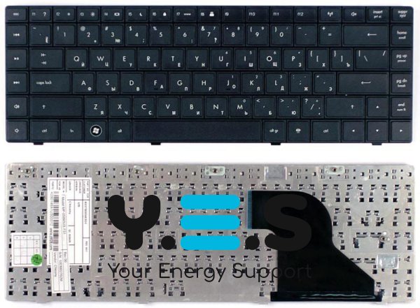 Клавіатура для ноутбука HP Compaq 620 / 621 / 625, чорна, RU-розкладка