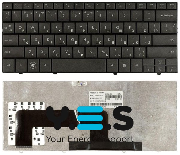 Клавіатура для ноутбука HP Mini 700 / 1000 / 1100, чорна, розкладка RU
