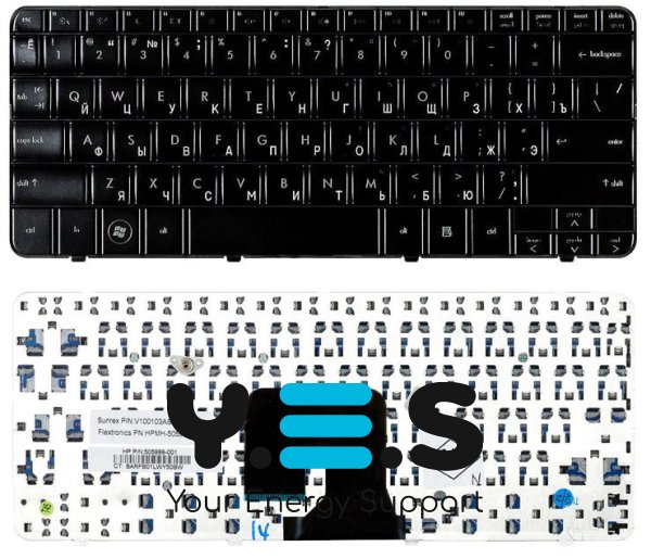 Клавіатура для ноутбука HP Pavilion DV2-1000 — чорна, розкладка RU/EN