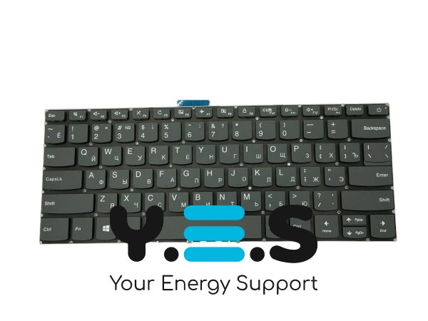 Клавіатура для ноутбука Lenovo IdeaPad 320S-14IKBR, чорна, без рамки (No Frame), RU-розкладка