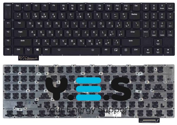 Клавіатура для ноутбука Lenovo Legion Y920-17IKB, чорна, без рамки, розкладка RU