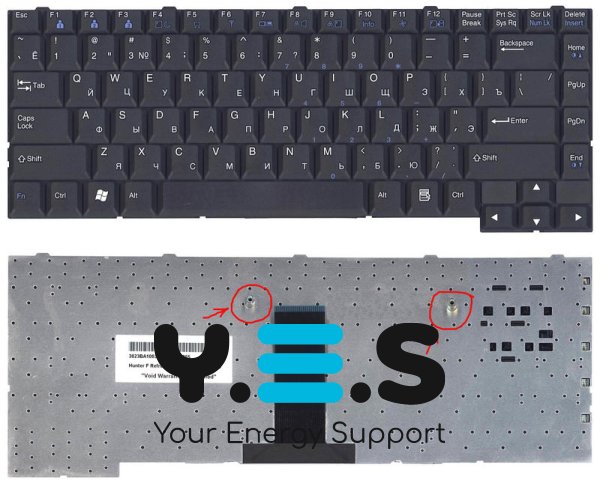 Клавіатура для ноутбука LG LE50, чорна, розкладка RU