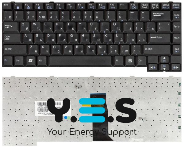 Клавіатура для ноутбука LG LM50 — чорна, розкладка RU