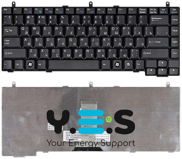 Клавіатура для ноутбука MSI Megabook VR330X / VR330XB / VR330, чорна, RU-розкладка