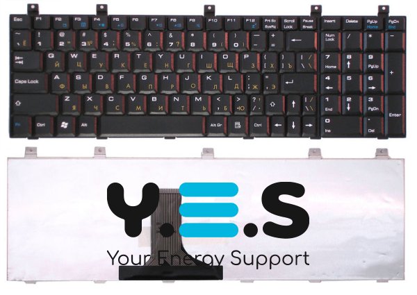 Клавіатура для ноутбука Roverbook Explorer W700, чорна, розкладка RU