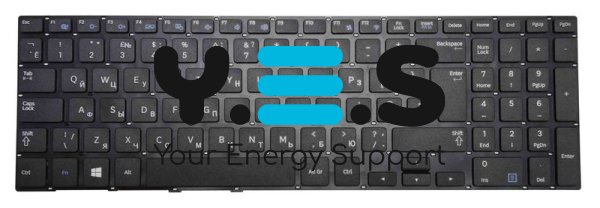 Клавіатура для ноутбука Samsung 370R4E / 370R5E / 370R4E-S01, чорна, без рамки, розкладка RU