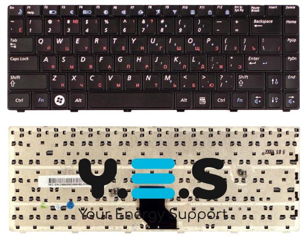Клавіатура для ноутбука Samsung R513/R515/R518/R520/R522, чорна, розкладка RU