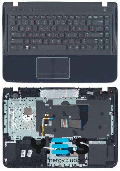 Клавіатура для ноутбука Samsung SF411, чорна, TopCase чорний, розкладка RU