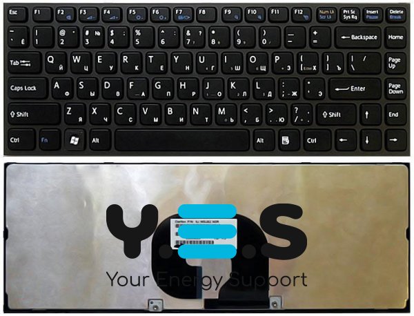 Клавіатура для ноутбуків Sony Vaio VPCY11M1E/S, VPCY11M1R/S, VPCY11S1E/S, VPCY11V9E/S, VPCY21A7E, VPCY21B7E, VPCY21C5E, VPCY21M1R/G, VPCY21M1R/L, VPCY21M1R/P, VPCY21M1R/SI, VPCY21M1R/V, VPCY21S1E/G, VPCY21S1E/L, VPCY21S1E/P, VPCY21S1E/SI, VPCY21V9E/B, VPC