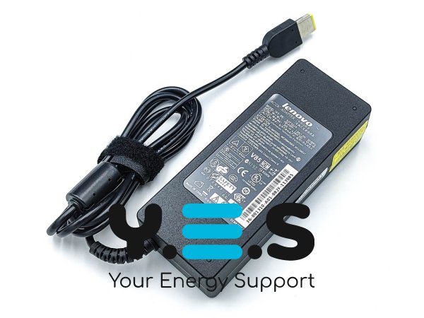 Адаптер живлення для ноутбуків Lenovo 20V 4.5A (90W), роз’єм Square + pin, без мережевого кабелю