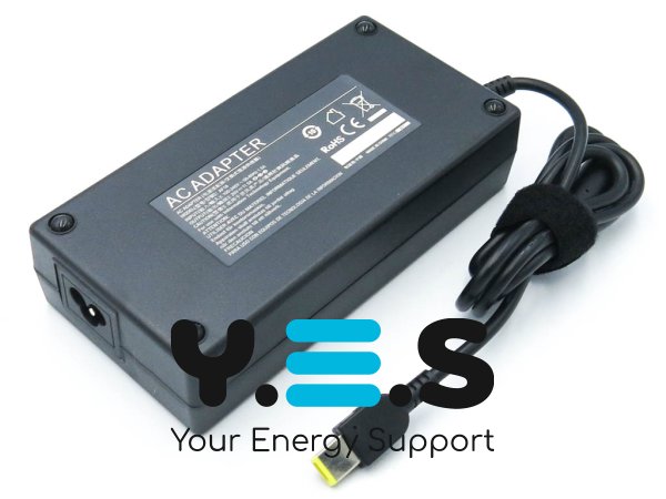 Адаптер живлення для ноутбуків Lenovo 20V 11.5A 230W, роз’єм Square + pin (ADL230NLC3A), без мережевого кабелю