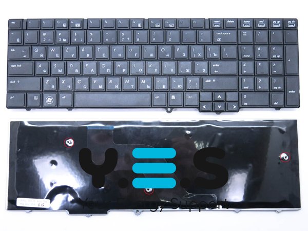 Клавіатура для ноутбука HP ProBook 6540B / 6545B / 6550B — RU розкладка, чорна, без поінтстика