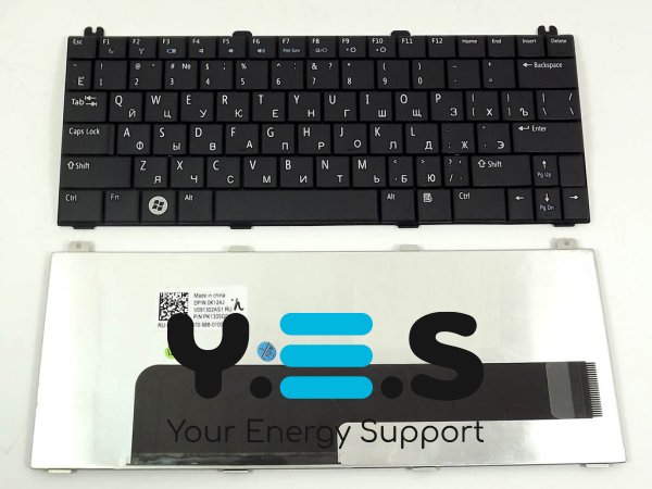 Клавіатура для ноутбука Dell Inspiron Mini 1210, RU, чорна (Black) Original
