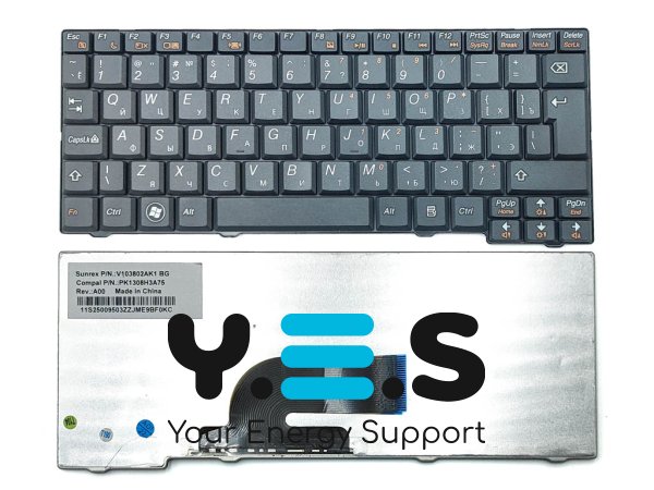 Клавіатура для Lenovo IdeaPad S10-2, S10-3C, S100C, S11 — чорна, розкладка RU (25-008441 / MP-08F53SU-686) Original