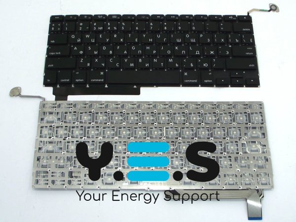 Клавіатура для Apple MacBook Pro A1286 (2009–2012), сумісна з MB985 — RU розкладка, малий Enter