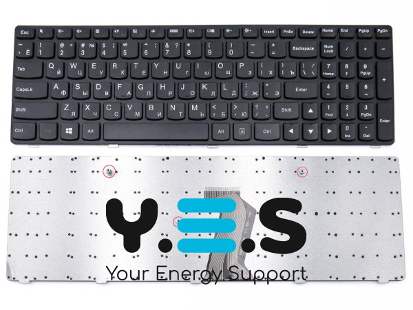 Клавіатура для ноутбуків Lenovo IdeaPad G500, G505, G510, G700, G710 — RU розкладка, чорна