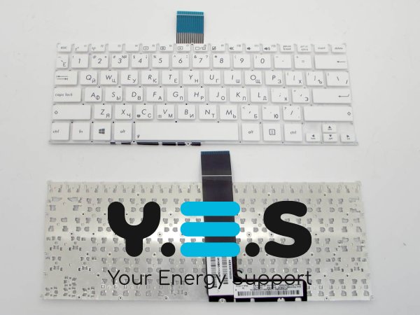 Клавіатура для ноутбука ASUS F200 / R202 / X200 / X200MA — біла, розкладка RU, без рамки