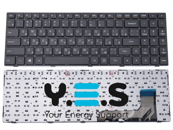 Клавіатура для ноутбука Lenovo IdeaPad 100-15IBY / 100-15IB / B50-10 — чорна, RU-розкладка