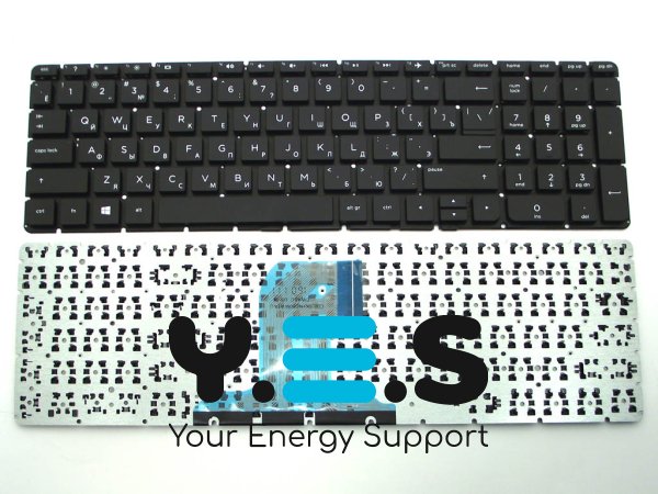 Клавіатура для ноутбуків HP Pavilion 15-AC/15-AF/15-AY та ProBook 250 G4/255 G4/250 G5/255 G5/256 G5 — чорна RU, без рамки