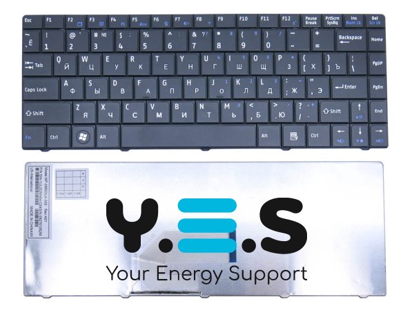 Клавіатура для ноутбуків MSI CX420/CX420MX/X350/X360/X370/CX460/CX480/CR430/X420/N4205/FX400/FX420, RU розкладка, чорна (V111822AK1) Original