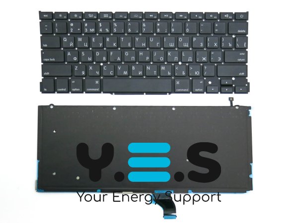 Клавіатура з підсвіткою для Apple MacBook Pro A1502 — ME864, ME866, MGX72, MGX92, MF839, MF841, MF843 (2013–2015), RU, малий Enter