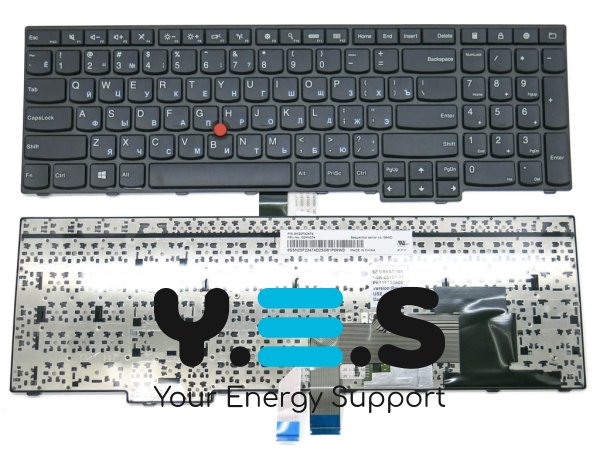 Клавіатура для Lenovo ThinkPad Edge E550, E550c, E555, E560, E565 — чорна, RU-розкладка