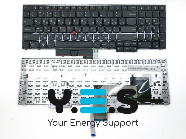 Клавіатура для Lenovo ThinkPad E530 / E530C / E535 / E545 — чорна RU-розкладка з поінтстіком