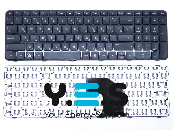 Клавіатура для ноутбуків HP G6-2000, G6-2100, G6-2200, G6-2xxx Series — чорна, RU-розкладка, з рамкою