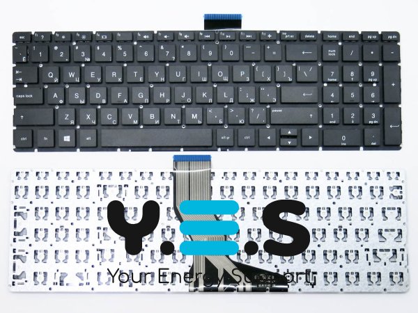 Клавіатура OEM для ноутбуків HP Pavilion 15T/15Z/15-BR/15-BS/15-BU/15-BW, 17G-BR, 250/255/256 G6 — чорна, RU розкладка, без рамки