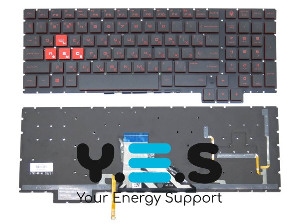 Клавіатура з підсвіткою для HP OMEN 15-CE, 15-CE000, 15-ce008ca, 15-ce010ca, 15-ce020ca — чорна RU, без рамки (рамки) Original