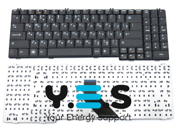 Клавіатура для ноутбука LENOVO IdeaPad G550/G555/B550/B560/B565/V560/V565, RU розкладка, чорна