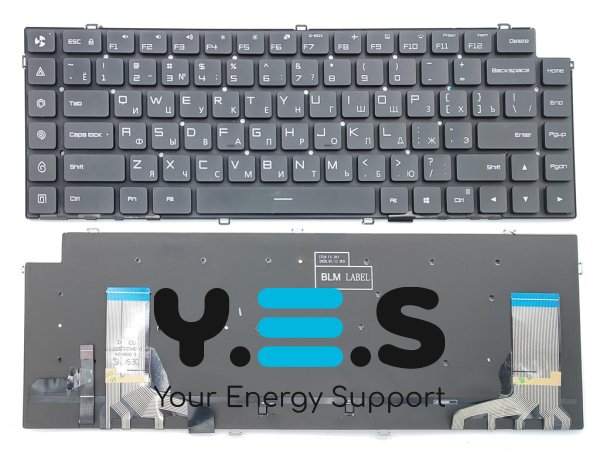 Клавіатура з RGB підсвіткою для ноутбука Xiaomi Mi Gaming 15.6" — AETMAU00110 / MIM17L9 / 171502-AA / XMG1902 / TM1801 (RU, Black)