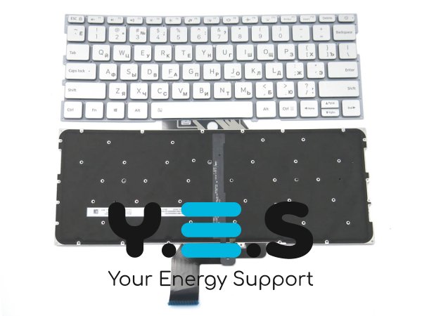 Клавіатура з підсвіткою для ноутбука Xiaomi Mi Air 13.3" (TM1704, TM1703, TM1613R, TM1604), Silver, RU, 9Z.ND7BW.001 / MK1000000576