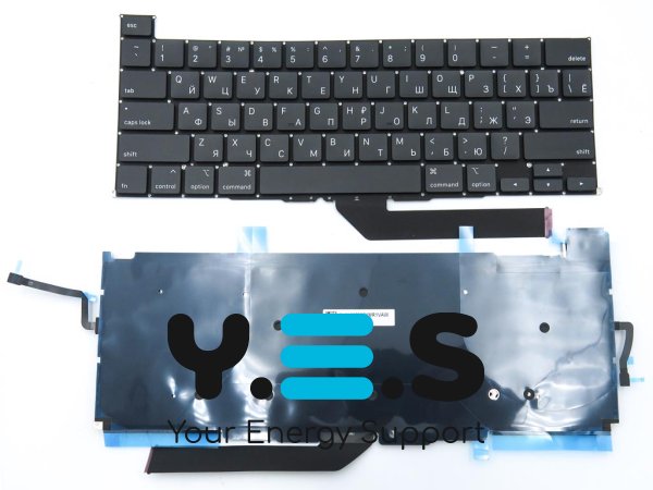 Клавіатура з підсвіткою для Apple MacBook Pro 16" A2141 (2020, 2021), RU-розкладка, Small Enter