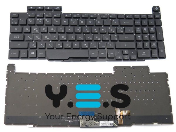 Клавіатура з підсвіткою для ASUS GM501, GM501G, GM501GM, GM501GS, GU501G, GU501GM, GU501GS — RU Black (чорна) Original