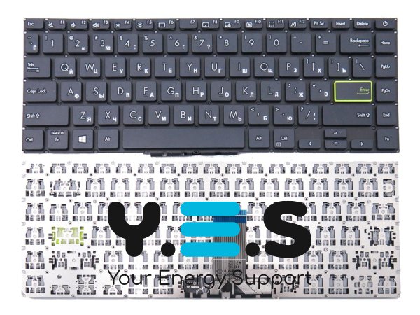 Клавіатура для ноутбука Asus VivoBook S14 S433 / S433EA / S433EQ / S433FA / S433FL / S433JQ та X421, чорна (RU), Original