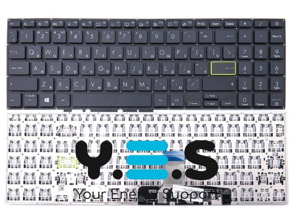 Клавіатура для ноутбуків ASUS X521, X521EA, X521EQ, X521FA, X521FL, X521JQ, X521UA, S533, S533E, S533F — RU розкладка, чорна (Black), Original
