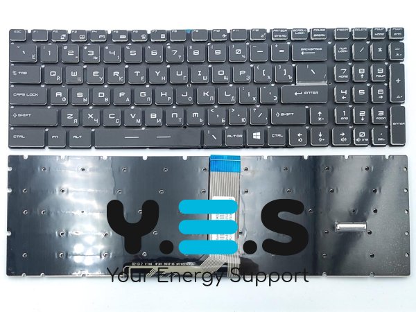 Клавіатура для ноутбуків MSI GE63/GE73/GS75/GL75/GE75/GS63/GS73/GS75/GL75/GE75/GP75 Raider, серія RGB 8RD 8RE 8RF, RU Black з RGB‑підсвіткою, Original