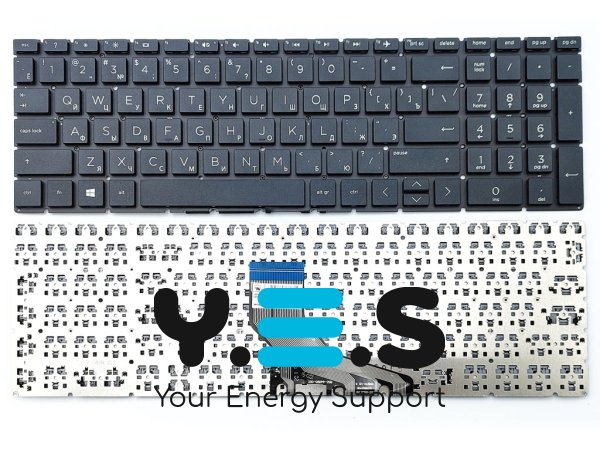Клавіатура для ноутбуків HP 15-CS/15-CN/15-CX/15-DA/15-DB/15-DX/15-DR/15-DK, 17-BY/17-CA/17-CD, 250 G7/G8/G9, 255 G7/G8 — чорна (RU)