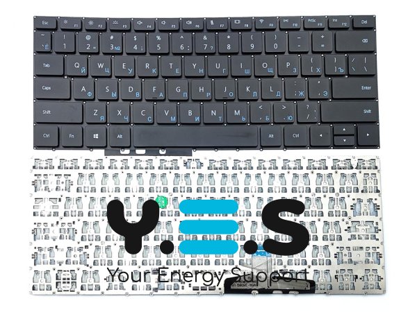 Клавіатура для ноутбука Huawei MateBook 13 (W19 / HN-W19R / HN-W19L / WRT-W09 / WRT-W19 / W29), чорна (RU), Original