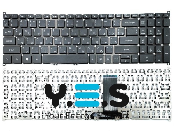 Клавіатура для ноутбуків ACER SP515-51 / SP515-51N / SP515-51GN та Nitro NP515-51 — чорна, розкладка RU