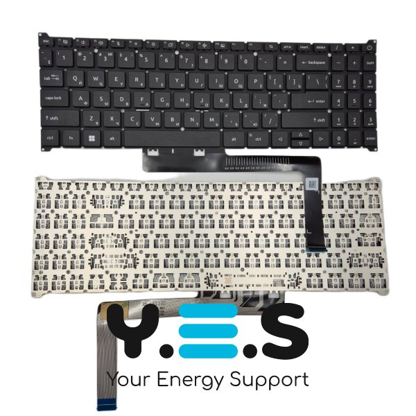 Клавіатура для ноутбуків ACER Aspire A315-59, A315-59G, A515-57, A515-57G, A715-51G, A715-76 — чорна RU, без рамки