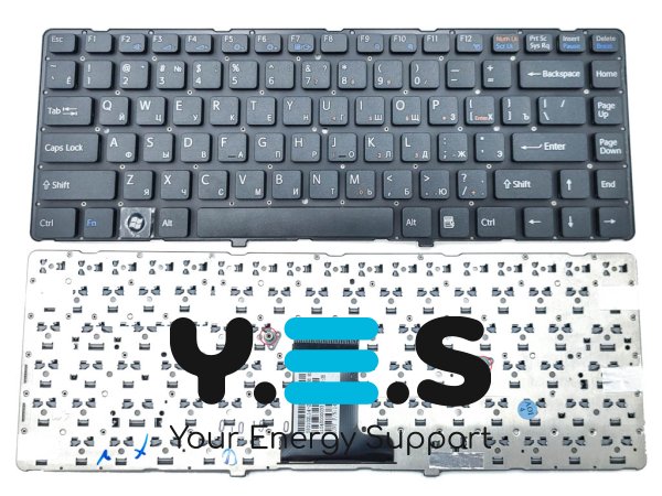 Клавіатура для ноутбуків SONY VPC‑EA Series, RU розкладка, чорна, без рамки (550102L14-203-G / 148792071 / V081678D) Original