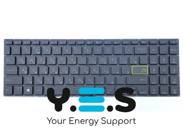 Клавіатура для ноутбуків ASUS X513, X513E, X513EA, X513EP, X513EQ, X513IA, X513UA, F513, S533EA, S533FA, M513, M513I, M513U, M513UA, K513, K513E, M5600, S5600 — RU Black, з підсвіткою
