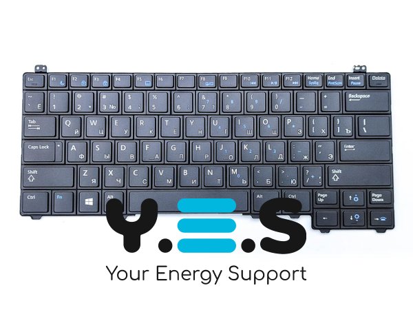 Клавіатура для ноутбука Dell Latitude E5440 — чорна (RU), з підсвіткою