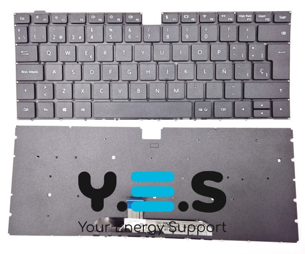 Клавіатура для Huawei MateBook D14, D15 SP Black (EU), іспанська розкладка — у комплекті українські наклейки, Original