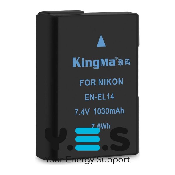 Акумулятор KingMa EN-EL14 1030mAh для Nikon D3100/D3200/D3300/D3400/D5100/D5200/D5300/D5500