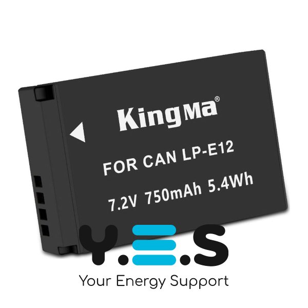 Акумулятор KingMa LP‑E12 для Canon EOS M/M2/M10/100D, 750 mAh