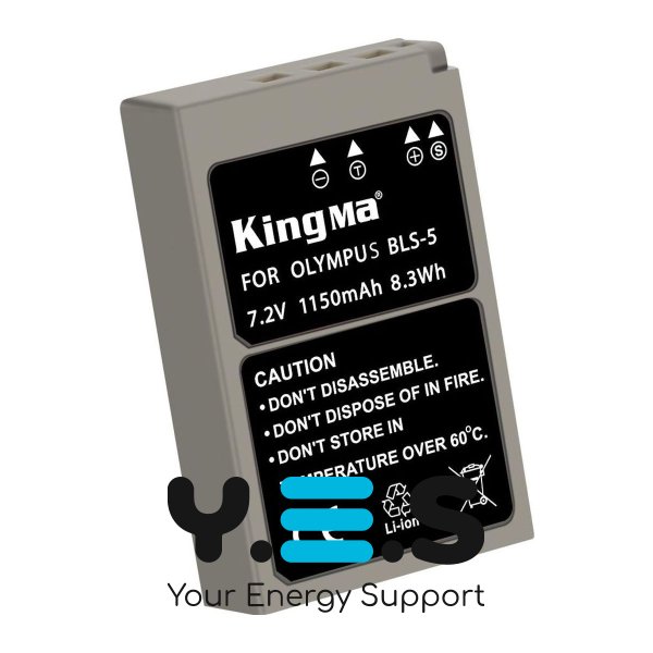 Акумулятор KingMa BLS-5 1150mAh для Olympus PEN E-PL2/E-PL3/E-PM1/E-PM2/E-PL5